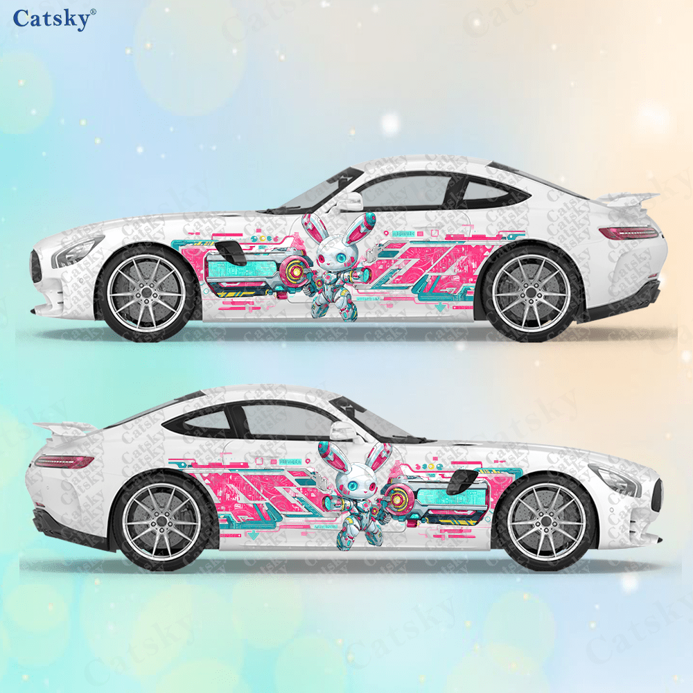 I Tech Accessories - 2 Adesivos Laterais para Carro Cyberpunk