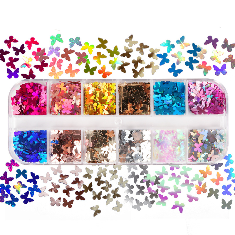 I Tech Accessories - Butterfly Glitter Eyelash Extension Acessórios, Mix
